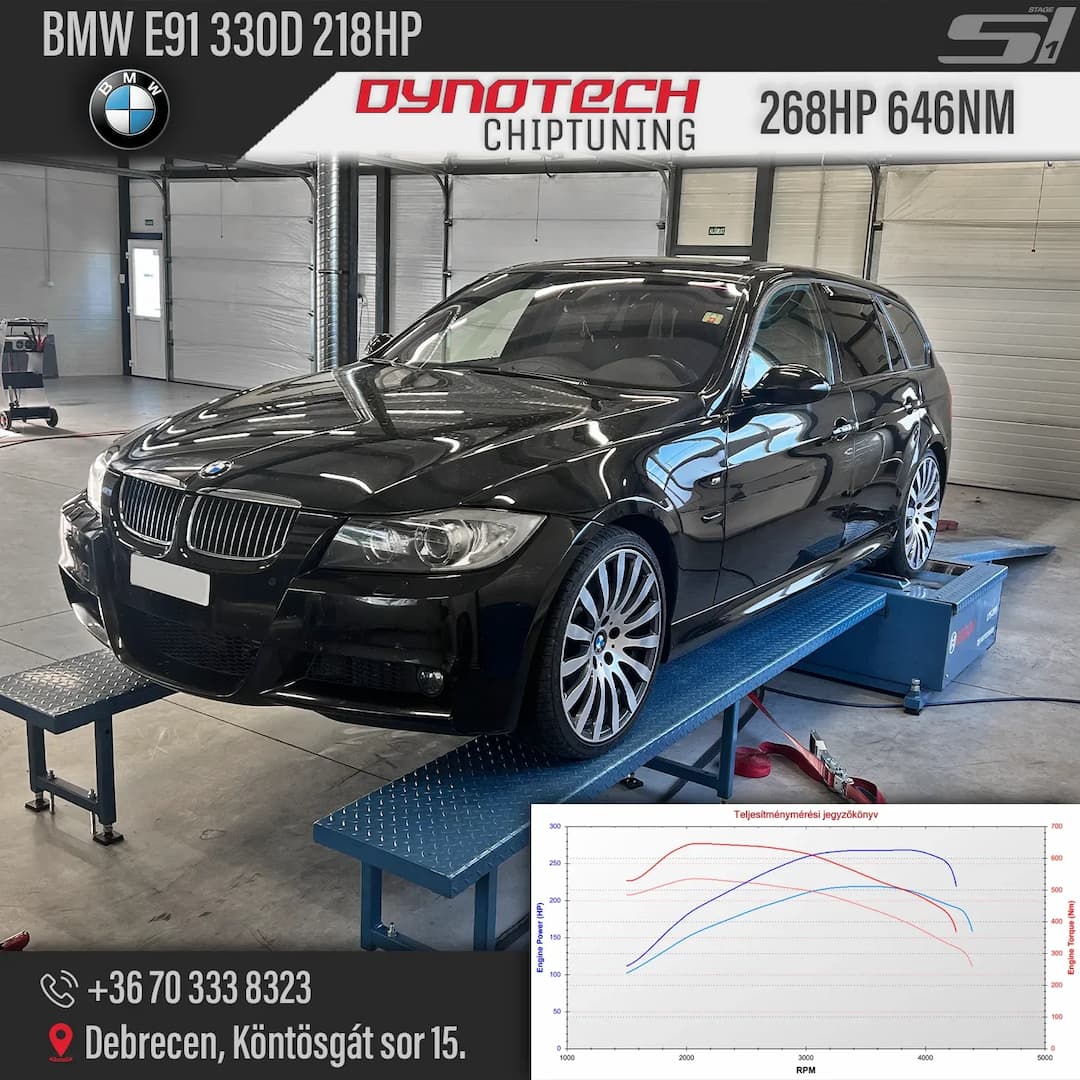 BMW 330D 218HP - Dynotech Chiptuning & Dyno