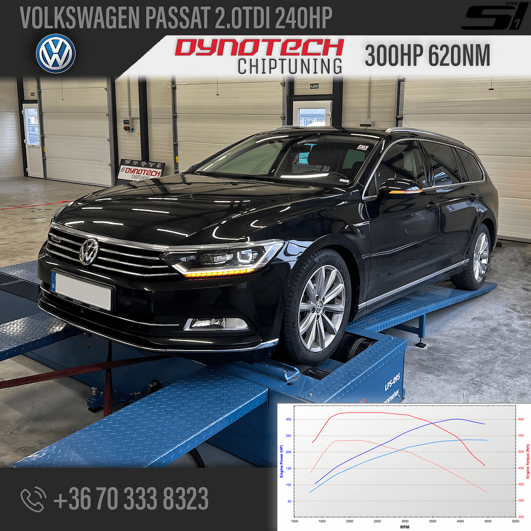 Volkswagen Passat 2.0TDI 240hp - Dynotech Chiptuning & Dyno