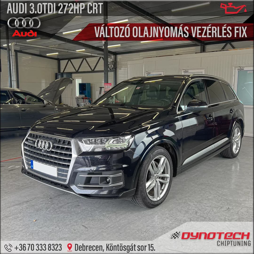 Audi Q7 3.0TDI Olajnyomás növelés - Dynotech Chiptuning & Dyno